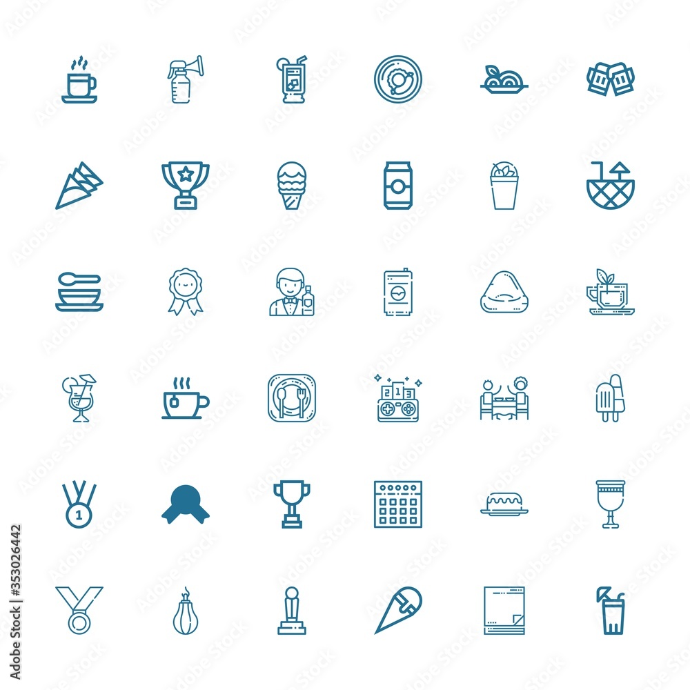 Editable 36 cup icons for web and mobile