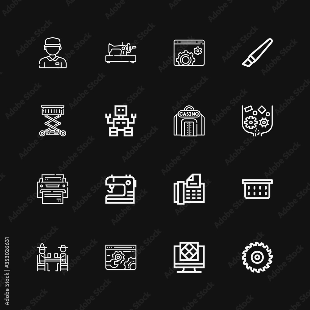 Editable 16 machine icons for web and mobile Editable 16 machine icons for web and mobile