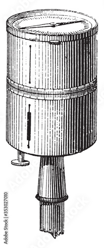 Graphometer square, vintage illustration.