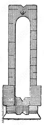 Muzzle rise, vintage illustration.
