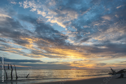 Wallpaper Mural sunset on the beach Torontodigital.ca