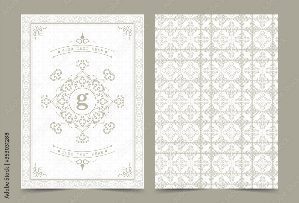 Antique greeting card with a white background.