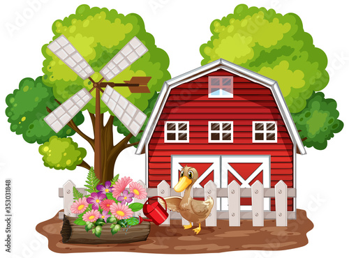 Farm theme background with farm animals