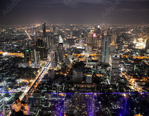 Wallpaper Mural  panoramic skyline of Bangkok by night from King Power Mahanakhon, Bangkok, Thailand Torontodigital.ca