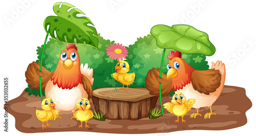 Farm theme background with farm animals