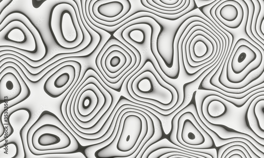 Fototapeta premium Black and white Damascus steel knife material pattern use for background and wallpaper..