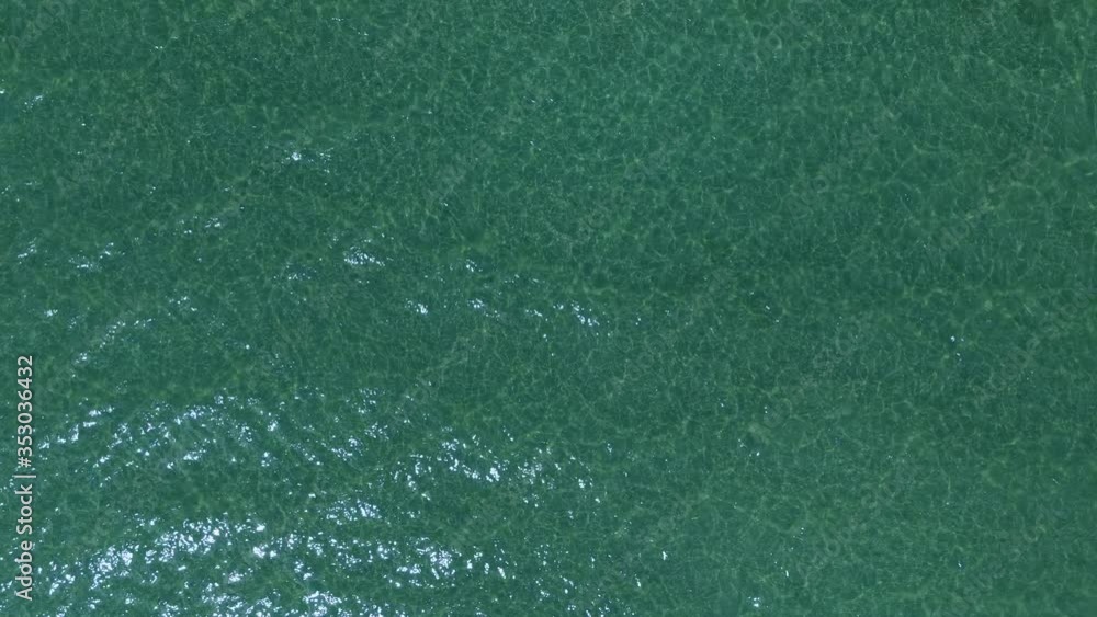 Aerial Top View Of Turquoise Waters Of Baltic Sea. Follow Shot Aerial Top View Of Turquoise Waters Of Baltic Sea. Follow Shot