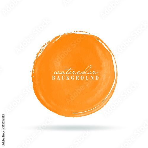 Vector watercolor rounde brush stroke,circle brush background.