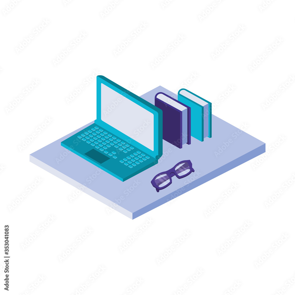 laptop computer portable isometric icon laptop computer portable isometric icon