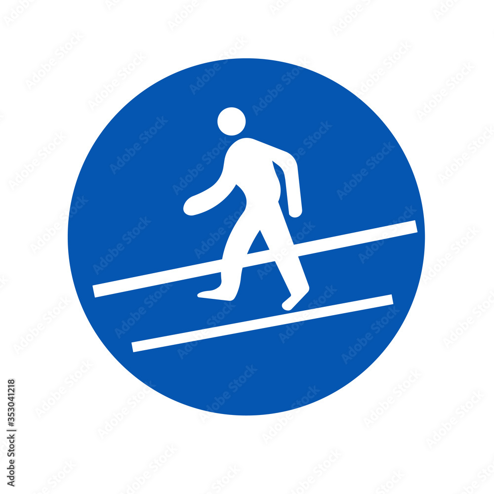 Walk-Way Symbol,Vector Illustration, Isolate On White Background Icon. EPS10