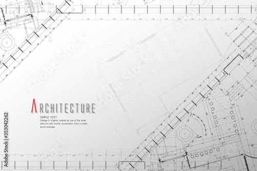 Architecture and Blueprint background.paper art style.