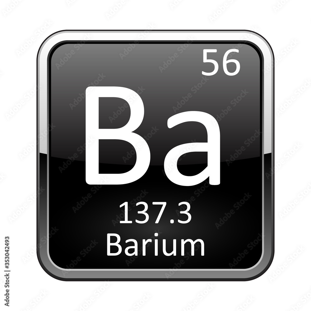 The periodic table element Barium. Vector illustration The periodic table element Barium. Vector illustration