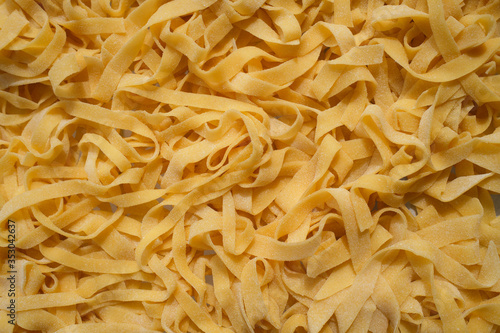 Italian homemade noodles, top view