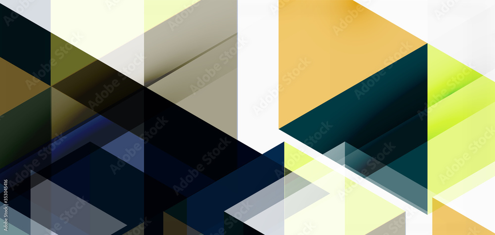 Geometric abstract background, mosaic triangle and hexagon shapes. Trendy abstract layout template for business or technology presentation, internet poster or web brochure cover, wallpaper Geometric abstract background, mosaic triangle and hexagon shapes. Trendy abstract layout template for business or technology presentation, internet poster or web brochure cover, wallpaper