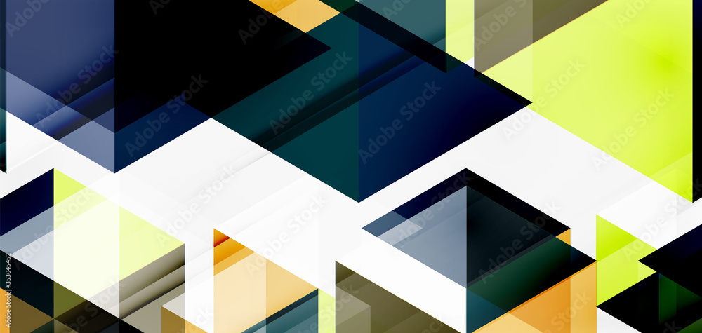 Geometric abstract background, mosaic triangle and hexagon shapes. Trendy abstract layout template for business or technology presentation, internet poster or web brochure cover, wallpaper Geometric abstract background, mosaic triangle and hexagon shapes. Trendy abstract layout template for business or technology presentation, internet poster or web brochure cover, wallpaper