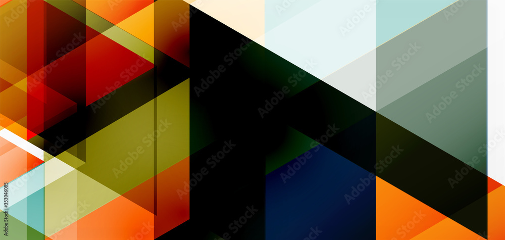 Geometric abstract background, mosaic triangle and hexagon shapes. Trendy abstract layout template for business or technology presentation, internet poster or web brochure cover, wallpaper Geometric abstract background, mosaic triangle and hexagon shapes. Trendy abstract layout template for business or technology presentation, internet poster or web brochure cover, wallpaper