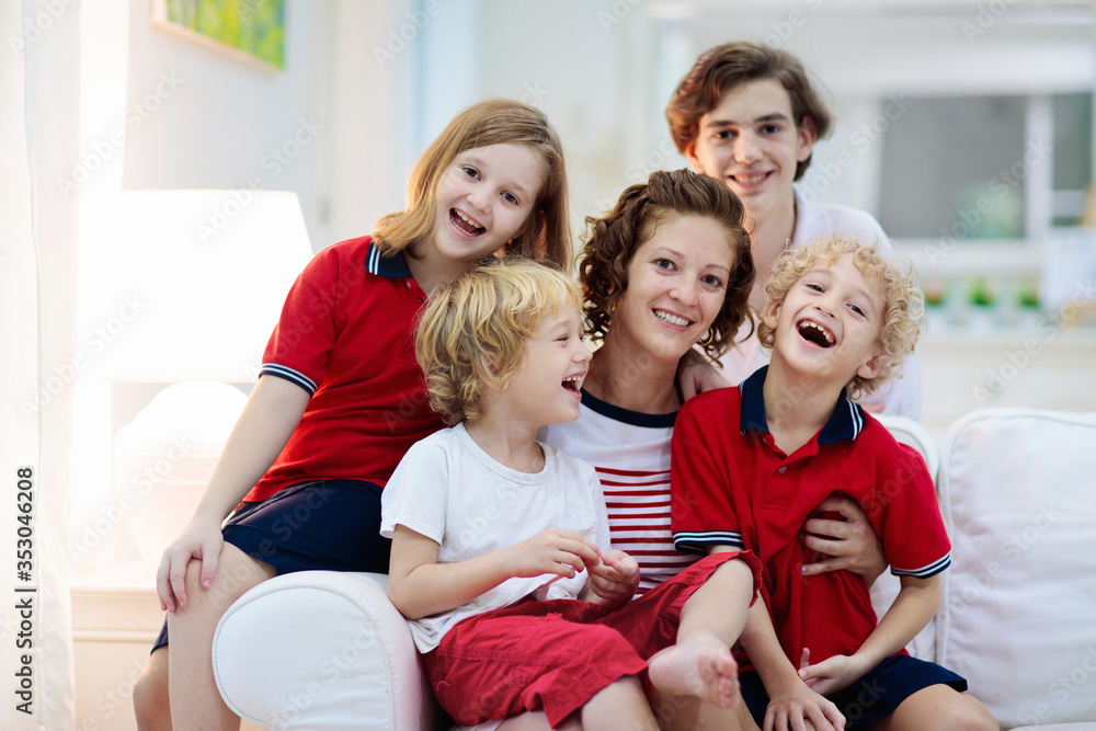 Family at home. Mother and children. Mom and kids. Family at home. Mother and children. Mom and kids.