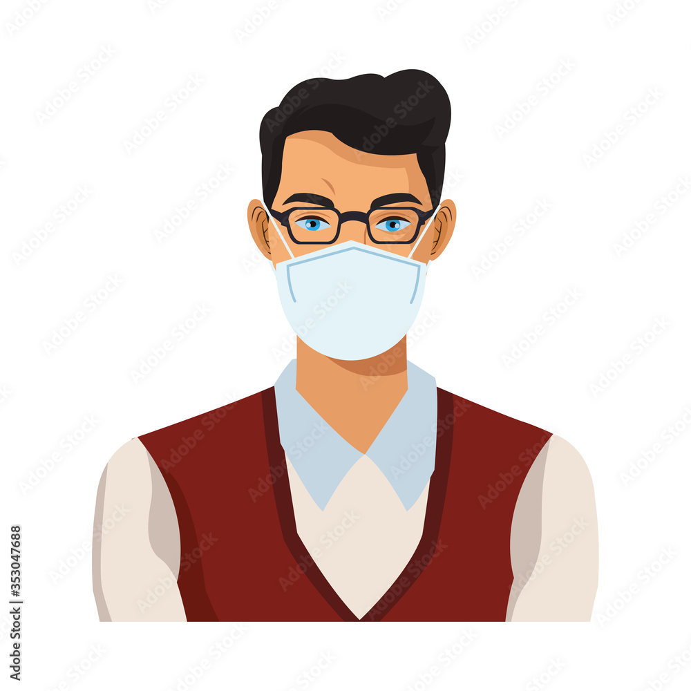elegant businessman wearing medical mask elegant businessman wearing medical mask