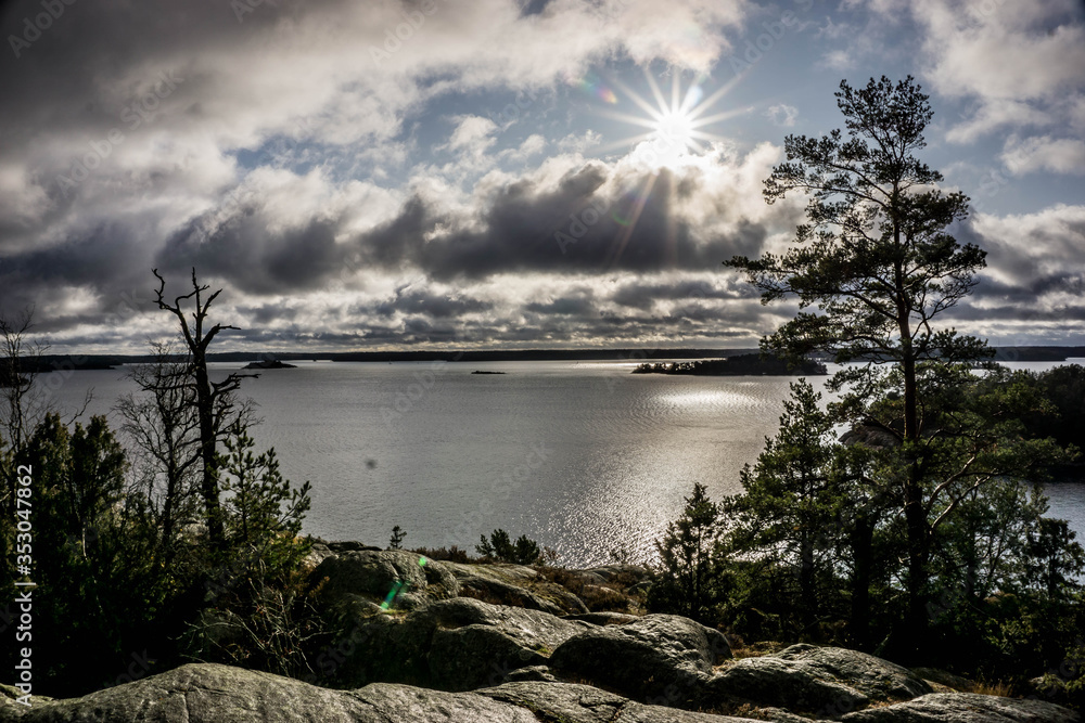 Hiking trail on the island of Grinda, in archipelago close to Stockholm, Sweden Hiking trail on the island of Grinda, in archipelago close to Stockholm, Sweden