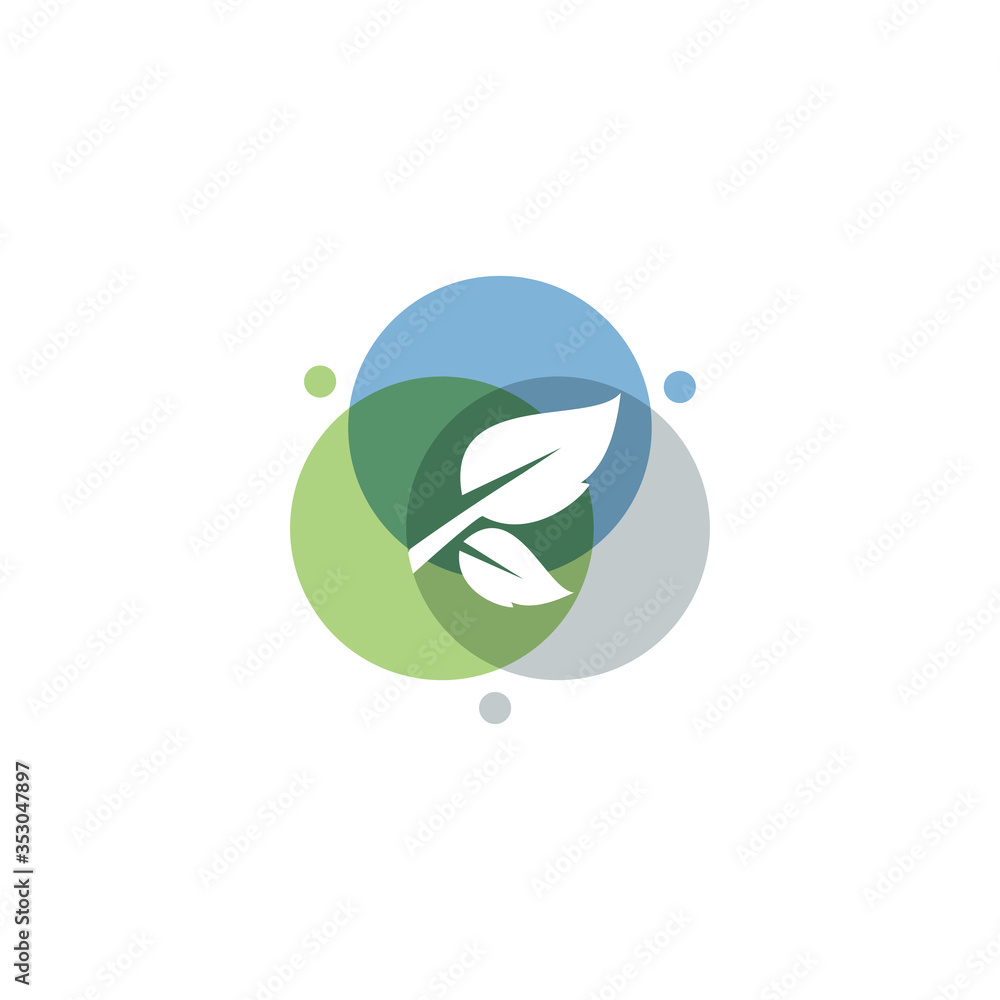 check mark green leaf logo icon - vector check mark green leaf logo icon - vector