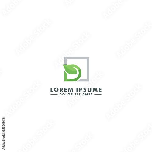 Letter D logo template design - vector