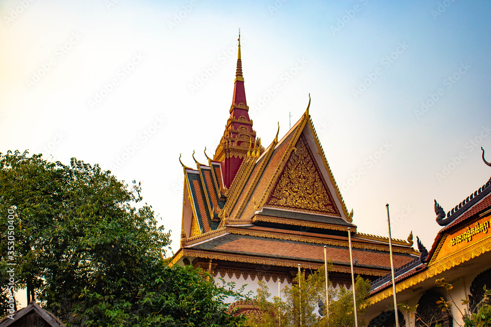 Fototapeta premium A beautiful view of buddhist temple at Siem Reap, Cambodia.