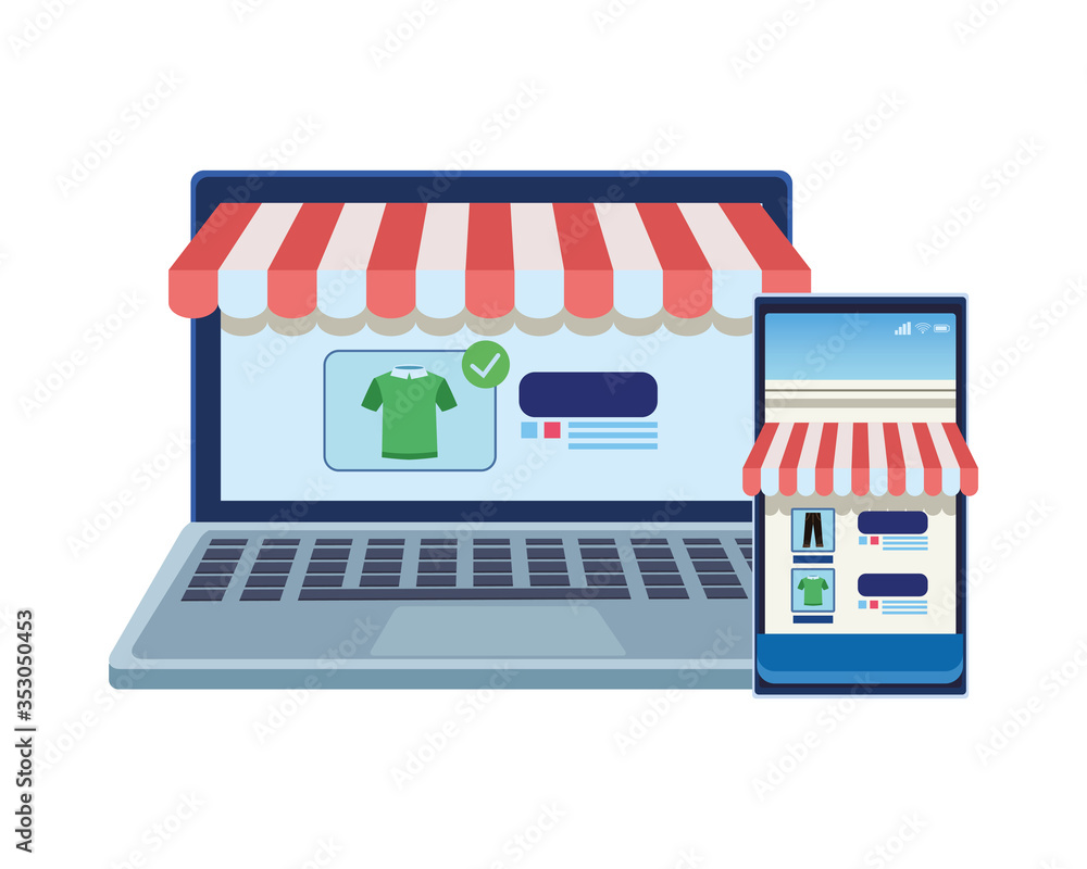 laptop and smartphone with parasol ecommerce laptop and smartphone with parasol ecommerce