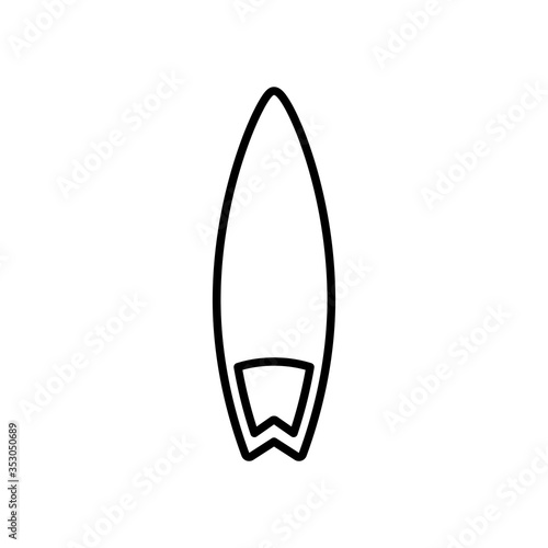 Surfboard line icon. Design template vector