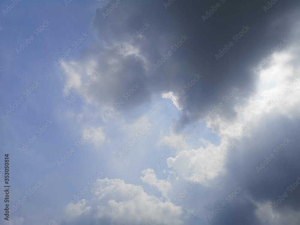 Condensation rain black clouds in the sky natural background beautiful nature space for write