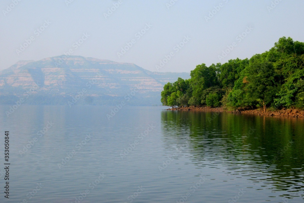 A beautiful landscape of Mulshi Dam Pune