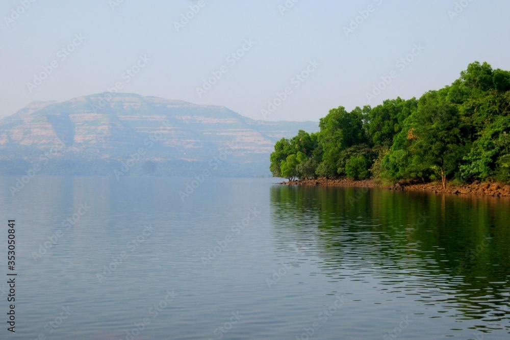 A beautiful landscape of Mulshi Dam Pune A beautiful landscape of Mulshi Dam Pune