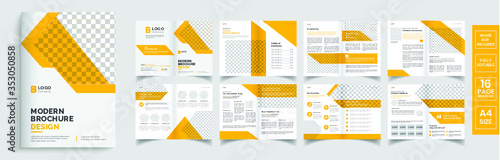 Brochure template layout design, minimal business brochure design, annual report editable brochure template layout