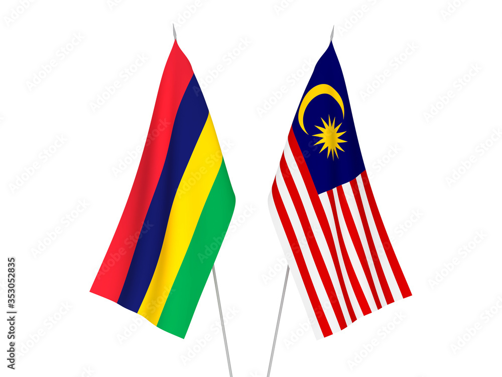 Malaysia and Republic of Mauritius flags