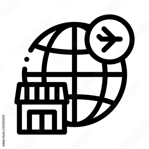 duty free all over world icon vector. duty free all over world sign. isolated contour symbol illustration