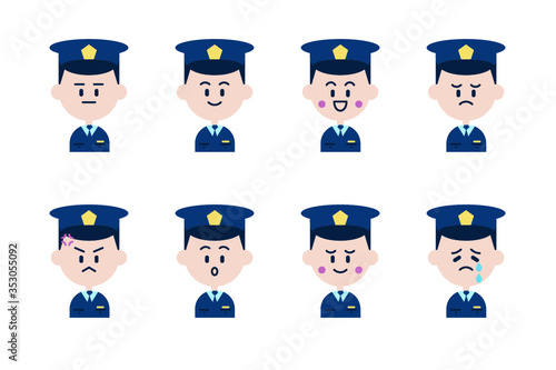 警官のアイコンセット