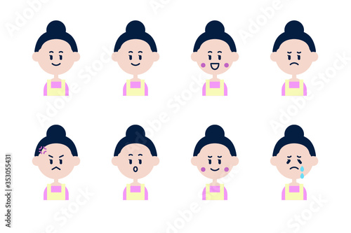 主婦女性のアイコンセット