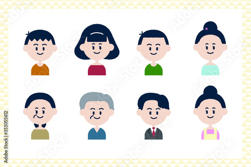 家族のアイコンセット