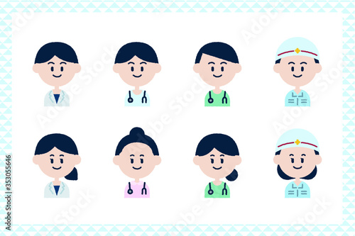 医療関係職業アイコンセット