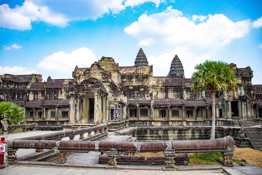 Fototapeta premium A beautiful view of Angkor Wat temple at Siem Reap, Cambodia.