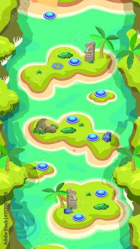 Mobile Game Level Map Template for Developers