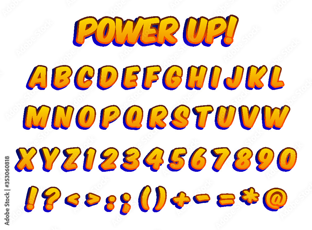 2D Font Alphabet for Mobile Games 2D Font Alphabet for Mobile Games