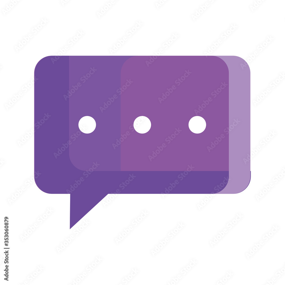 chat message in speech bubble, on white background in rectangle shape vector illustration design chat message in speech bubble, on white background in rectangle shape vector illustration design