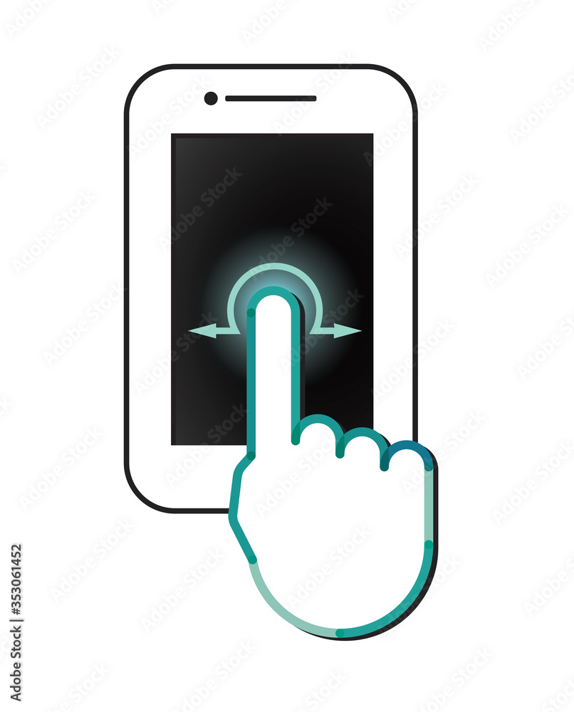 Touch screen monitor sign icon with pointer hand symbol. Isolated vector sign symbol. Touch screen monitor sign icon with pointer hand symbol. Isolated vector sign symbol.