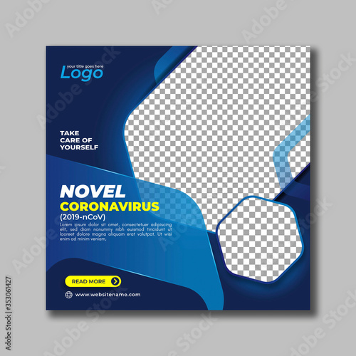 Coronavirus Covid-19 Social Awareness Social Media Post Square Instagram Banner