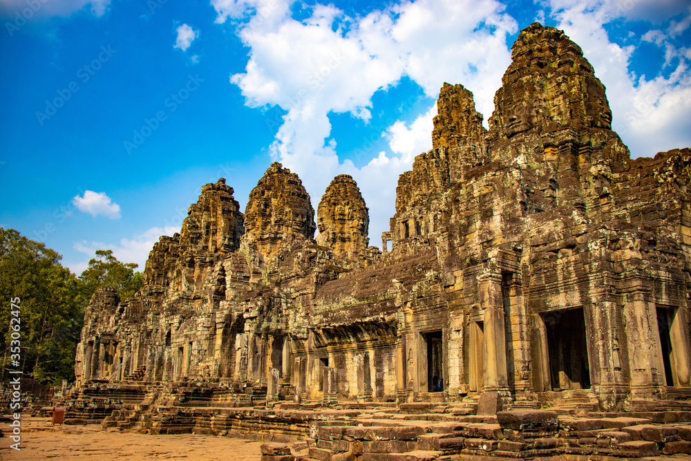 A beautiful view of Angkor Wat temple and nature at Siem Reap, Cambodia.