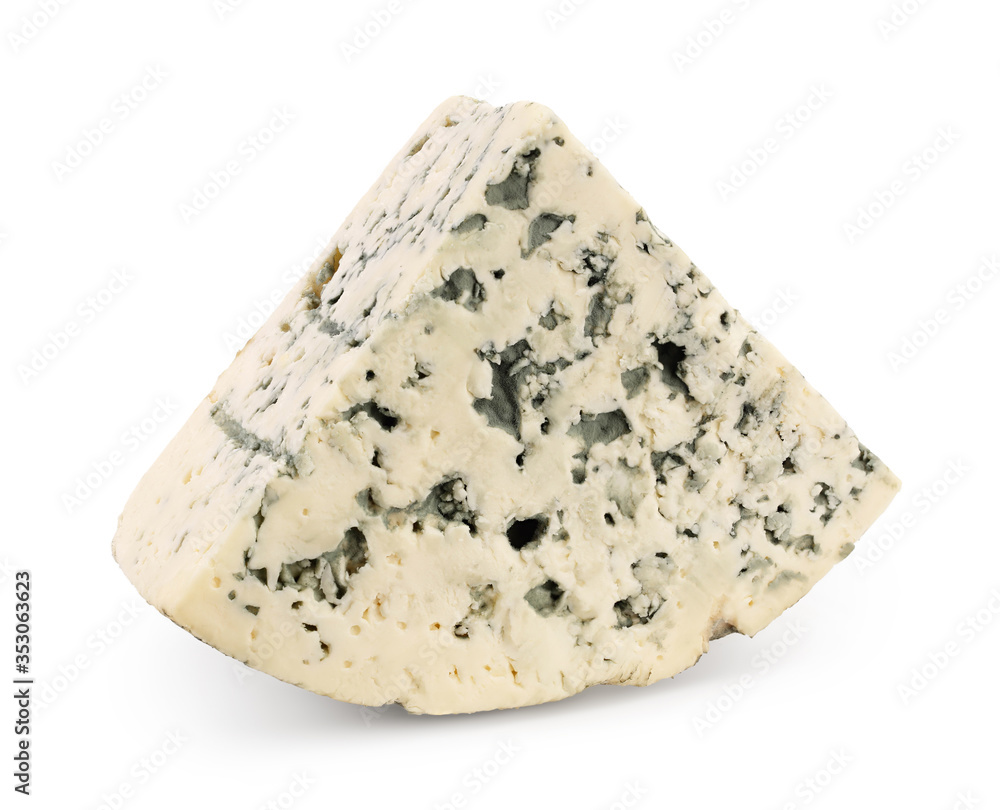 Blue cheese isolated on white background with clipping path and full depth of field. Blue cheese isolated on white background with clipping path and full depth of field.