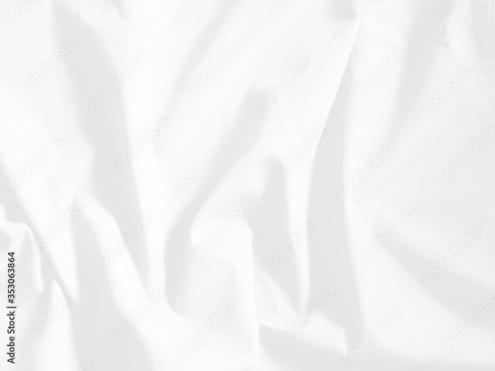 Fototapeta premium Soft focus white fabric texture for background.