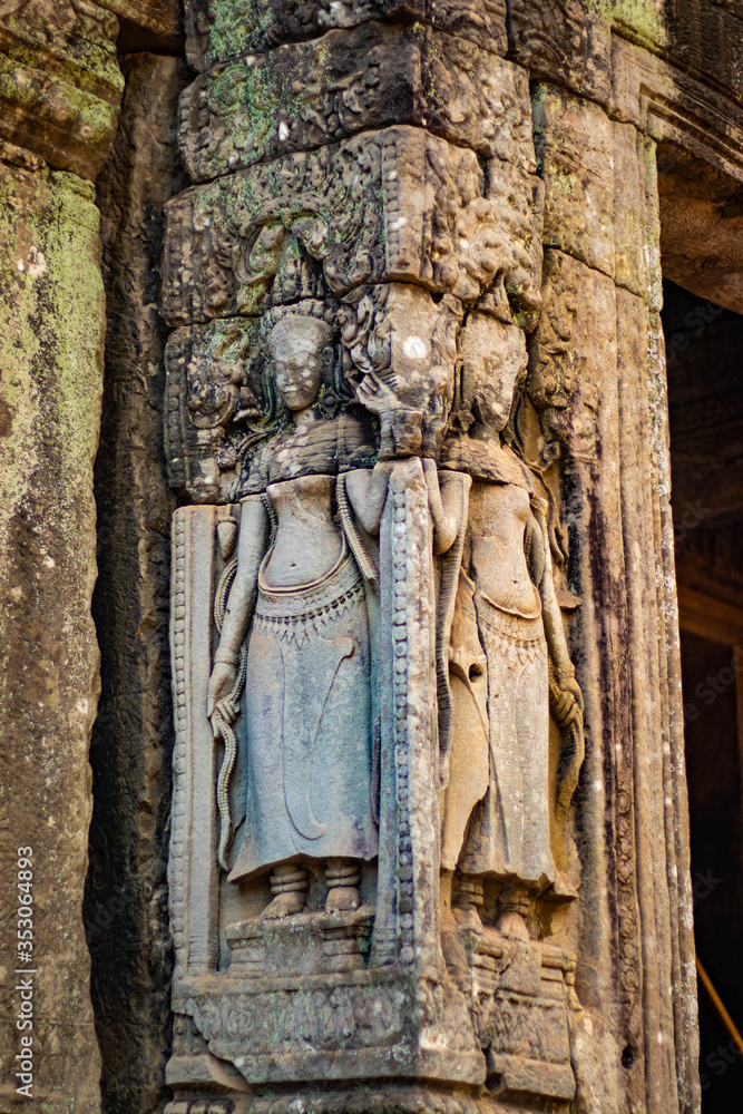 A beautiful view of Bayon temple at Siem Reap, Cambodia. A beautiful view of Bayon temple at Siem Reap, Cambodia.