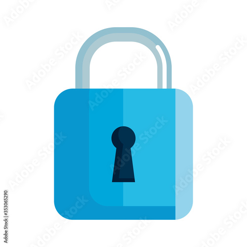 locker icon, padlock symbol, safety and security protection on white background vector illustration design