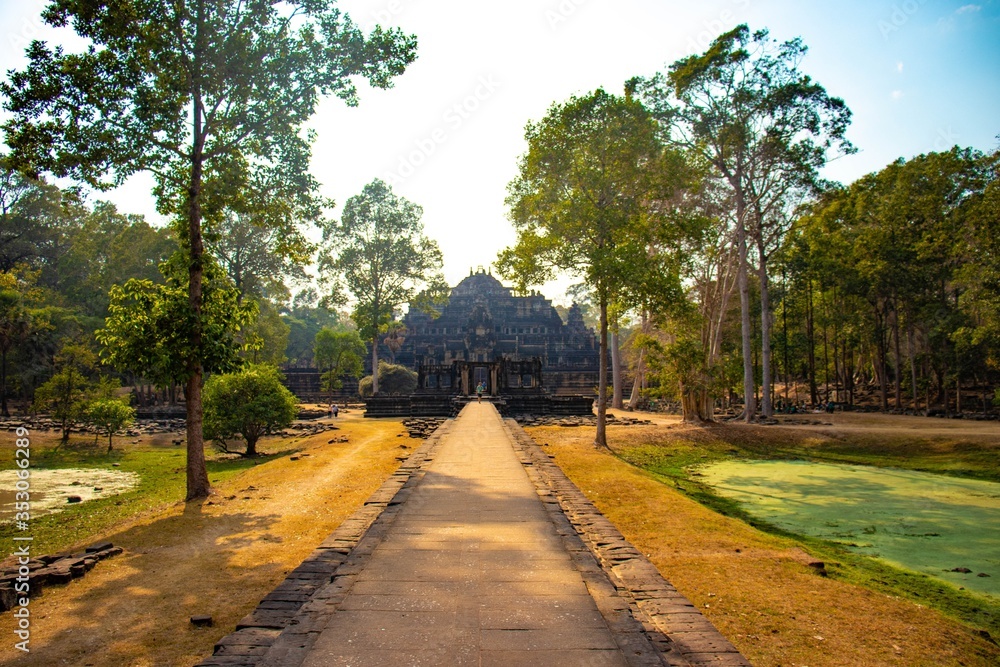 A beautiful view of Angkor Wat temple at Siem Reap, Cambodia.